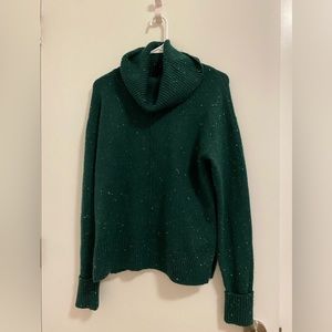 camber & grace green knit turtleneck sweater